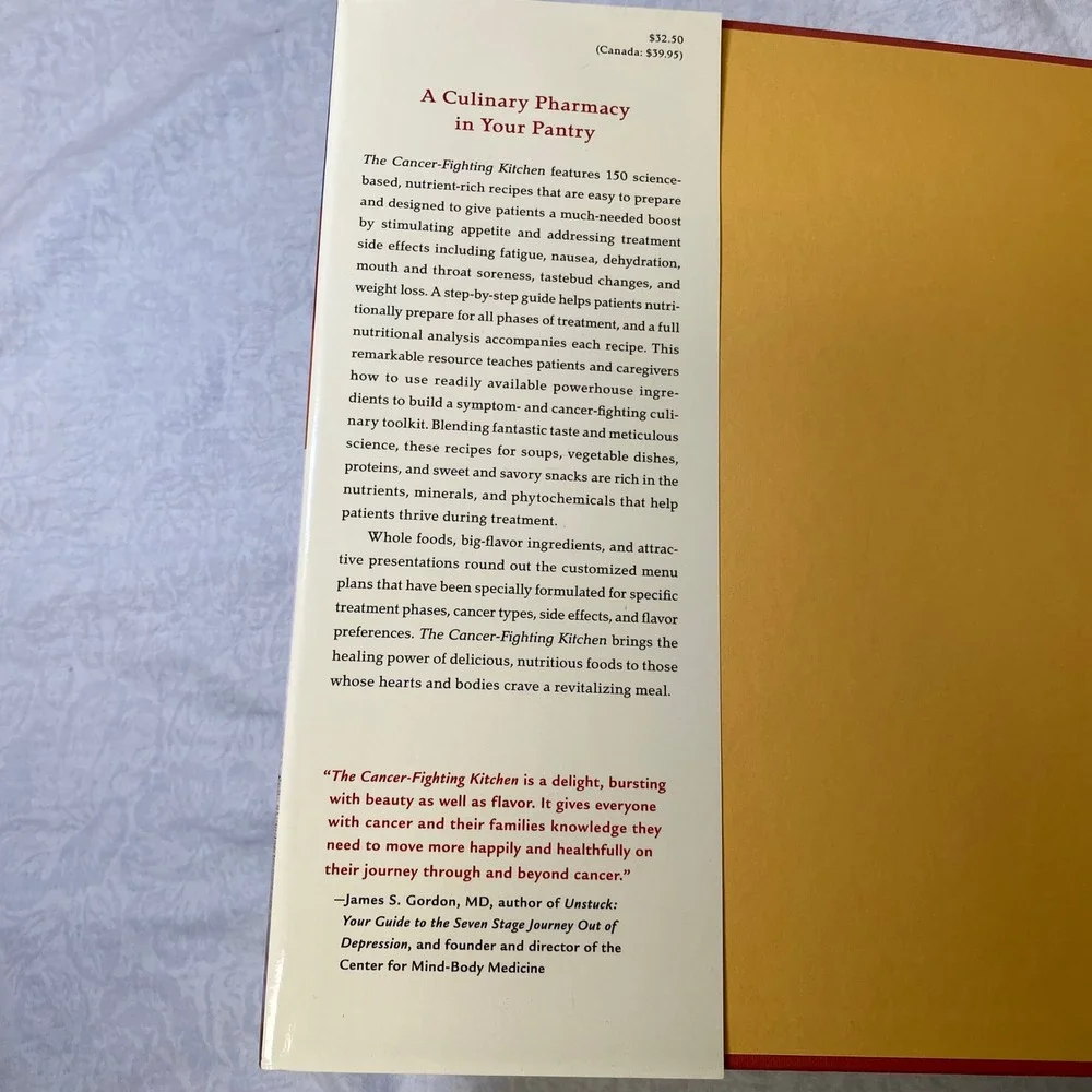 The Cancer-Fighting Kitchen Cookbook 1st Edition HC Rebecca Katz Cancer Recovery